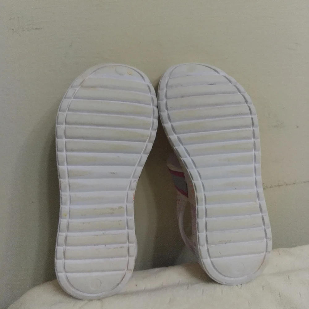 JUSTICE Kids Sandals - Pink and Green Size 13 - 7 Inches Inside